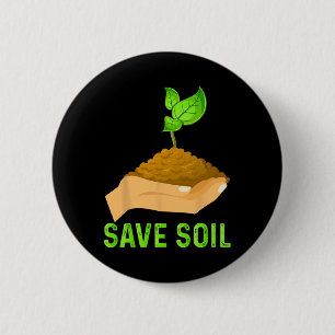 Save Soil Support Sadhguru To Save Our Lives Cute 6 Cm Round Badge
