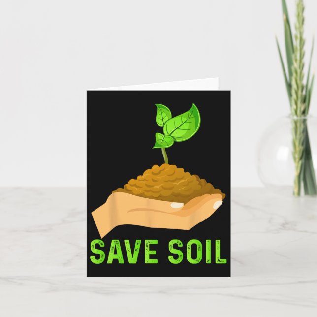 Save Soil Support Sadhguru To Save Our Lives Cute  Card (Front)