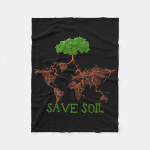 Save Soil Support Sadhguru To Save Our Lives Cute Fleece Blanket