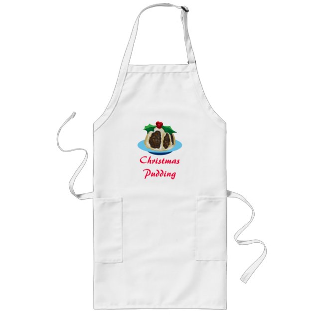 Save some room for Christmas Pudding Long Apron (Front)