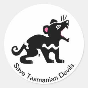 Save Tasmanian devil -Endangered animal- Nature Classic Round Sticker