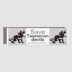Save Tasmanian devils - car magnet