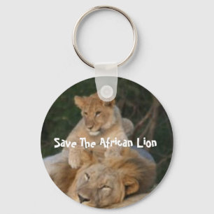 Save The African Lion Key Ring