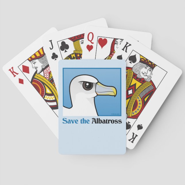 Save the Albatross (portrait) Playing Cards (Back)