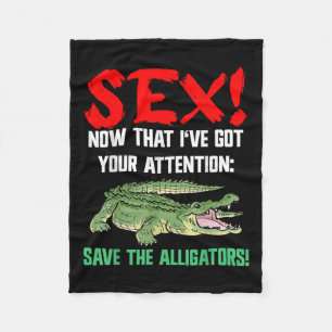 Save The Alligators - Animal Welfare For Crocodile Fleece Blanket
