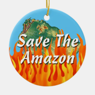 Save The Amazon Ceramic Ornament