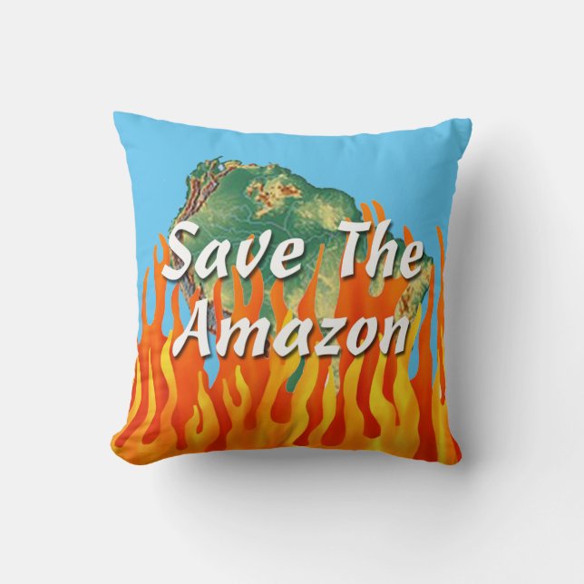 Save The Amazon Cushion (Front)