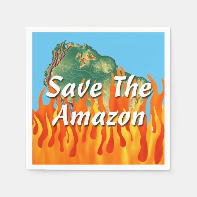 Save The Amazon Napkin (Front)