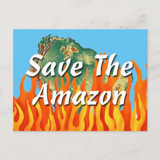 Save The Amazon Postcard (Front)