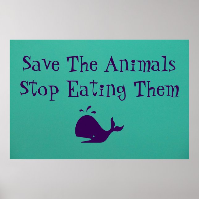 Save The Animals Poster (Front)
