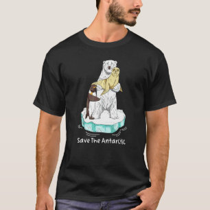 Save The Antarctic Global Warming Polar Bear Clima T-Shirt