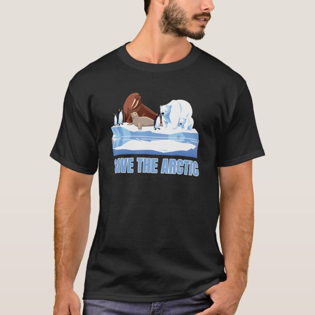 Save the Arctic Animals for Environmentalist T-Shirt (Front)