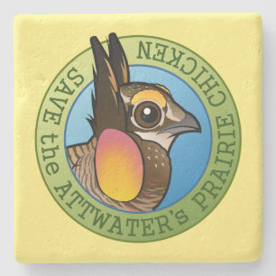 Save the Attwater's Prairie Chicken Stone Coaster