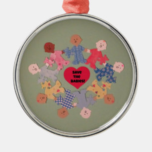 Save the Babies Metal Ornament