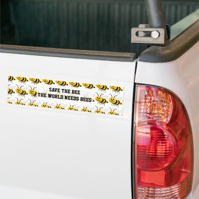 Save The Bee Bumper Sticker (On Truck)