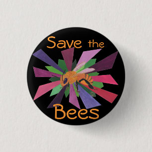 Save the Bees 3 Cm Round Badge