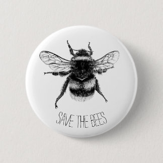 Save the Bees 6 Cm Round Badge