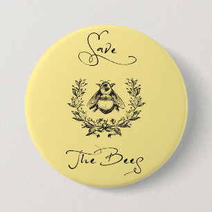 Save the Bees 7.5 Cm Round Badge