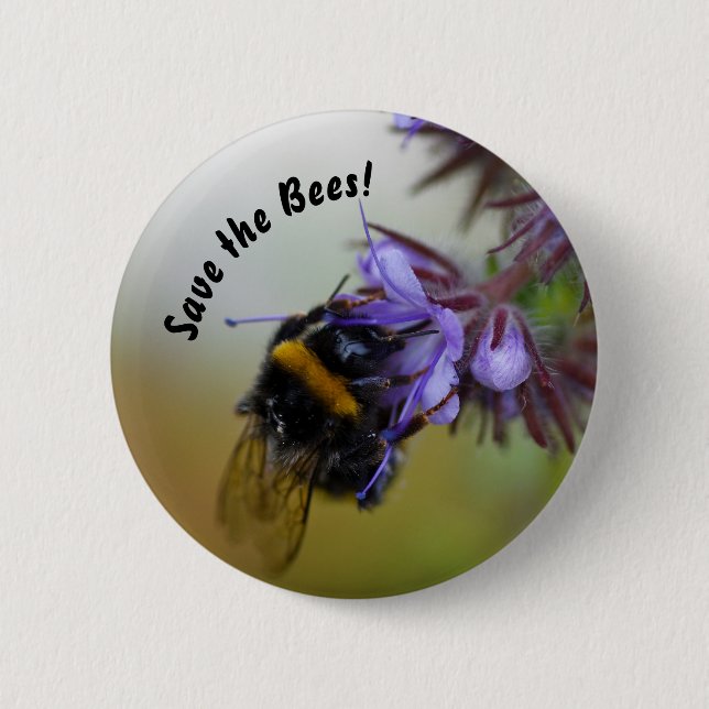 "Save the Bees!" Badge (Front)