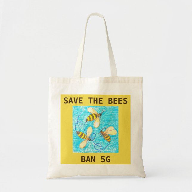 Save the Bees, Ban 5G tote Bag (Front)
