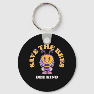 Save The Bees Be Kind Key Ring