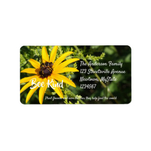 Save the Bees Be Kind Photograph Label