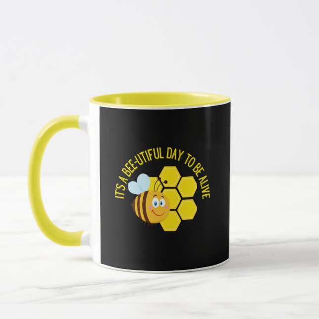 Save the Bees BEE Slogan Quotes Awareness Gifts Mug (Left)