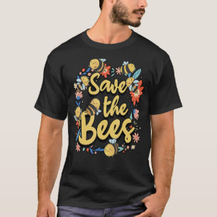 Save the bees Beekeeper cute honey bee costume whi T-Shirt