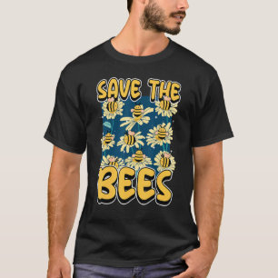 Save the bees Beekeeper cute honey bee costume whi T-Shirt