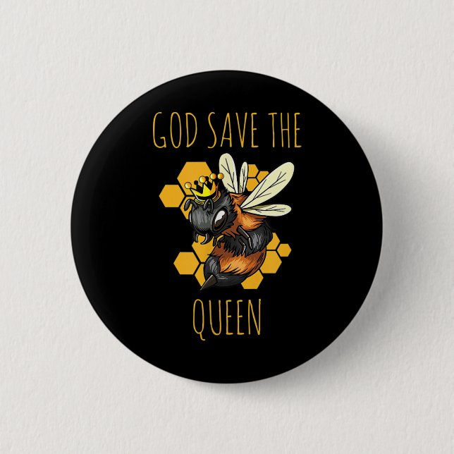 Save The Bees Beekeeper Environmental Protection _ 6 Cm Round Badge (Front)