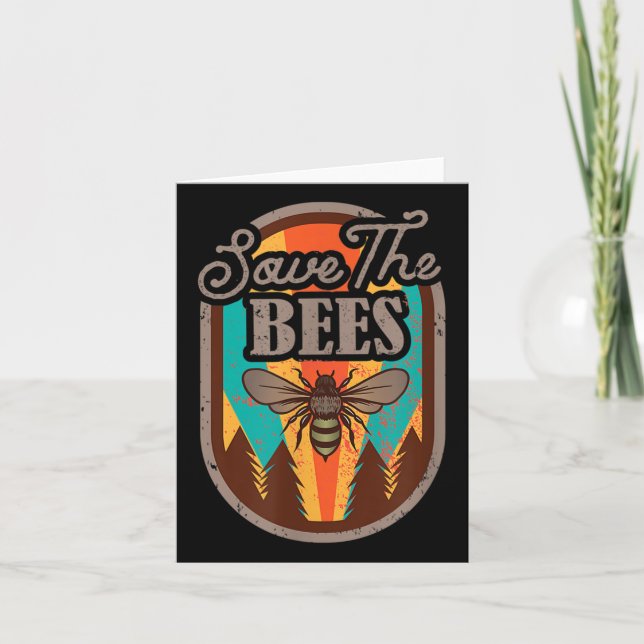 Save The Bees Beekeeper Environmental Protection _ Card (Front)