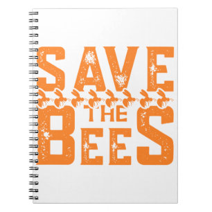 Save The Bees-bees-bee-nature-yellow-cute Notebook