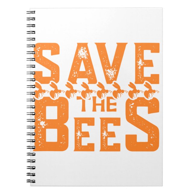 Save The Bees-bees-bee-nature-yellow-cute Notebook (Front)