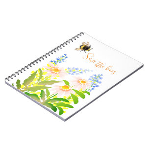 Save the bees, bumblebee notebook
