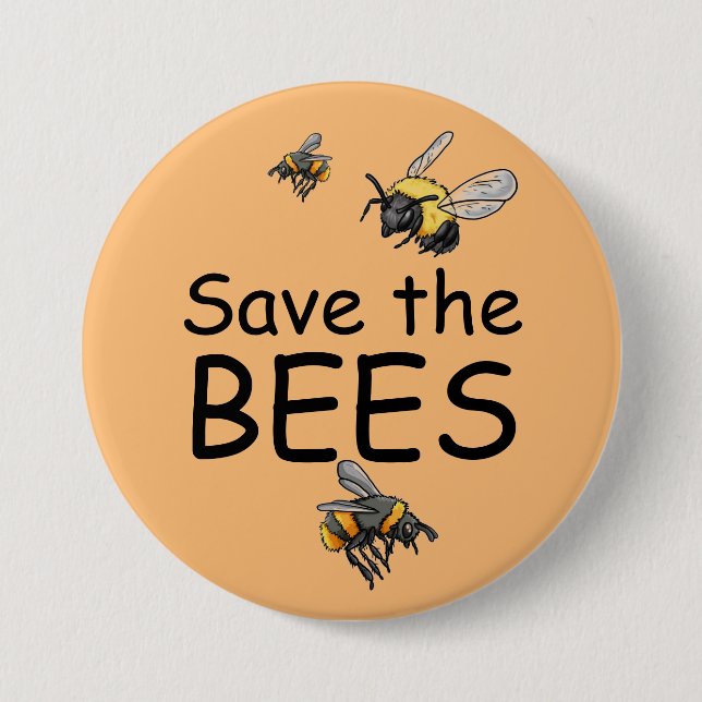 Save the Bees Button (Front)