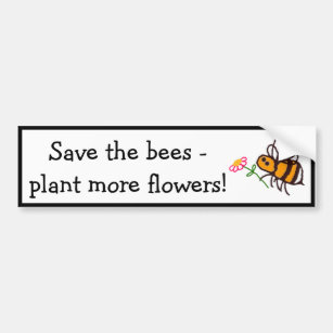 Save the bees car bumber sticker
