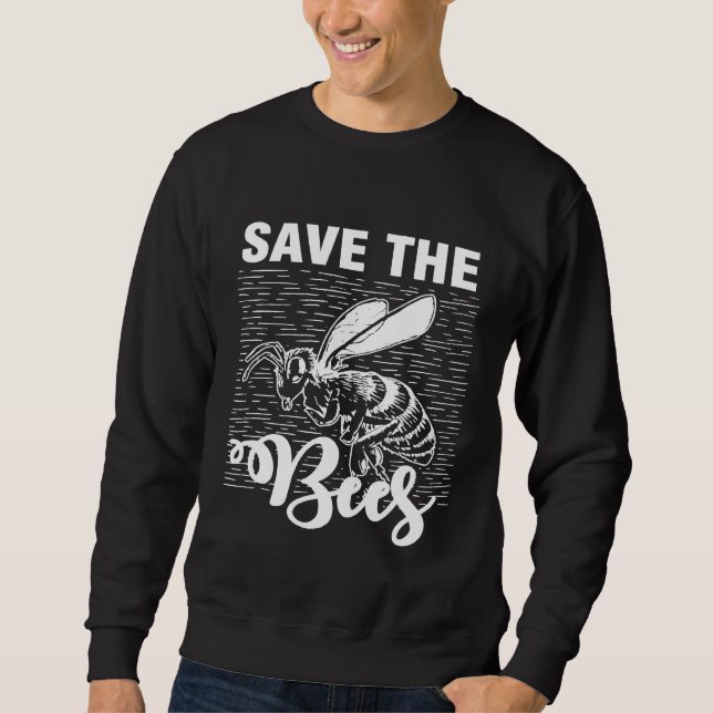 Save The Bees Climate Change Conservation Sweatshirt (Front)