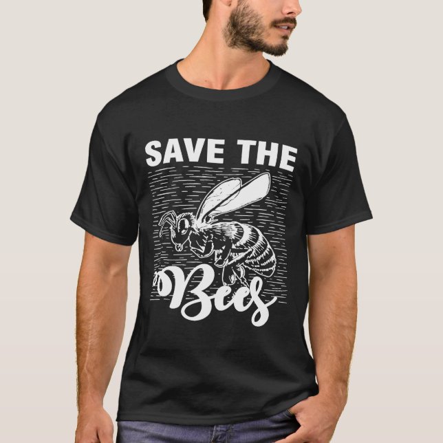 Save The Bees Climate Change Conservation T-Shirt (Front)