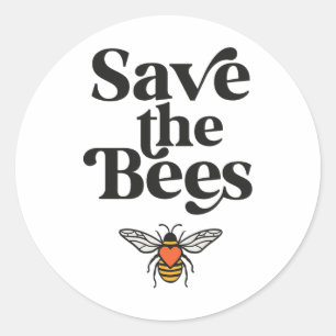 Save The Bees Earth Day Save Earth There Is No Pla Classic Round Sticker