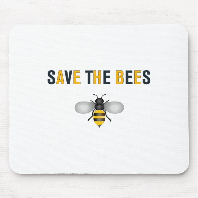 Save The Bees Earth Day Save The Planet Gift  Mouse Pad (Front)
