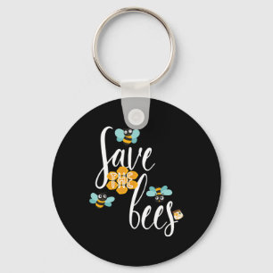 Save The Bees Earth Lover Planet Beekeeper Beekeep Key Ring