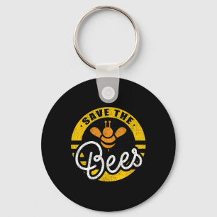 Save The Bees Earth Lover Planet Beekeeper Beekeep Key Ring