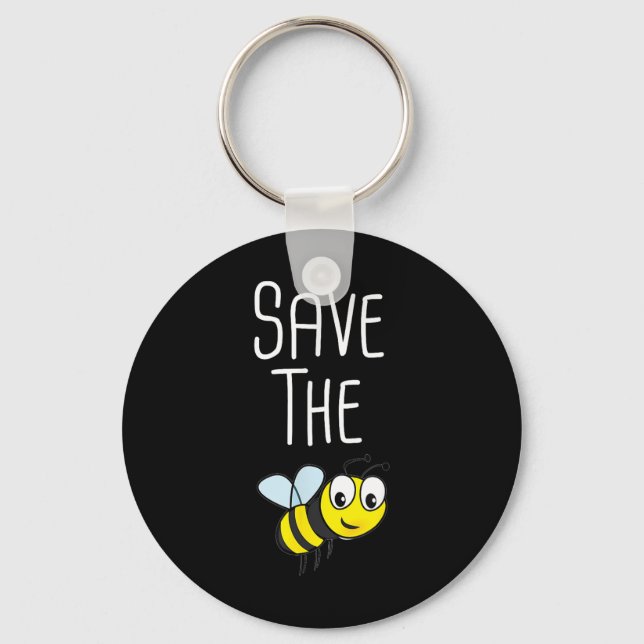 Save The Bees - Environmental Protection Bee Beeke Key Ring (Front)
