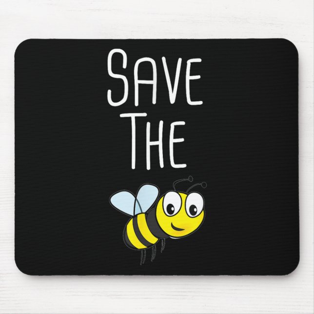 Save The Bees - Environmental Protection Bee Beeke Mouse Pad (Front)