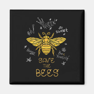 Save The Bees Graffiti Apiary Shirt Bee Beekeeper Magnet