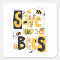 Save the Bees Hand Lettering Poster