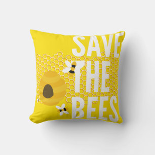 SAve The Bees HONEYCOMB Honey POT Cushion
