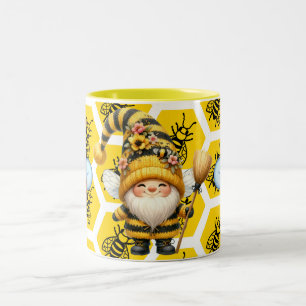 Save the Bees Inspirational Bee Honey Lover Gift  Two-Tone Coffee Mug