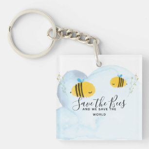 Save The Bees Personalised Quotes Sayings Slogans Key Ring