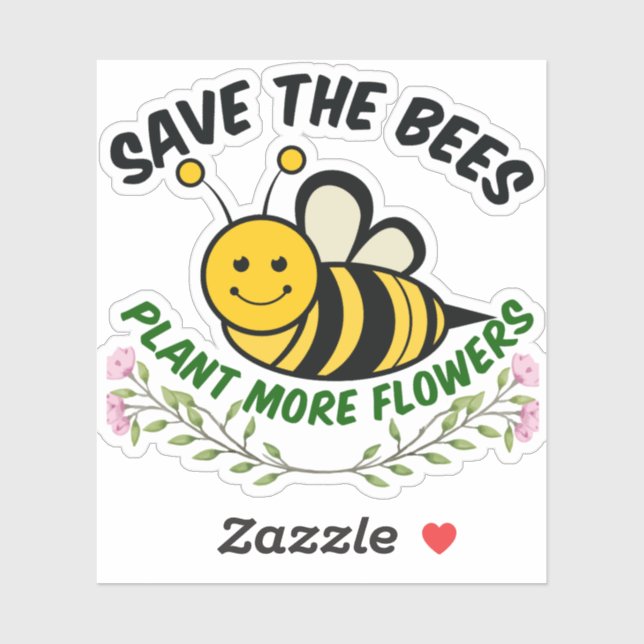 Save the Bees Plant More Flowers (Sheet)